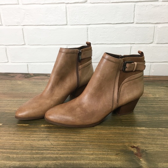Franco Sarto Shoes - Franco Sarto Light Brown Leather Ankle Boots
